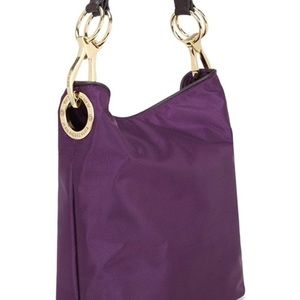 NWT JPK Paris 75 Nylon Bucket Bag - Eggplant